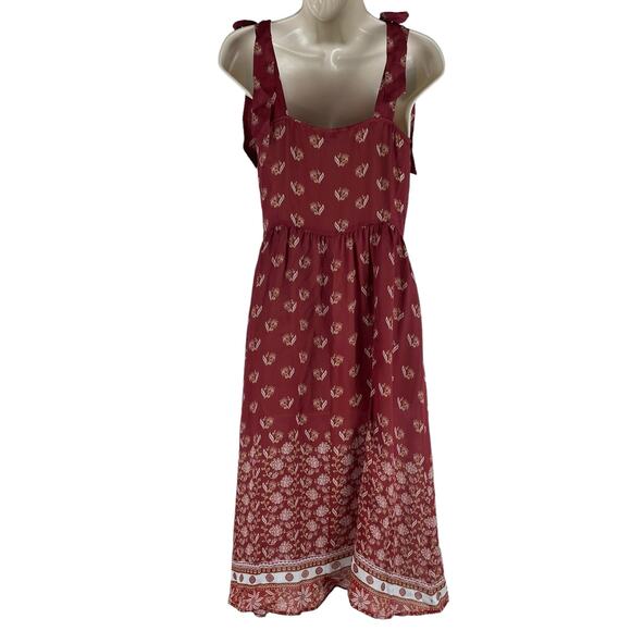 Tucker NYC Silk Shoulder Tie Camisole Sun Dress Clay Orange Size S - Picture 8 of 10